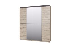 Шкаф 4-х дверный ШР-4 (с 2 зеркалами) Тиана, Дуб Бонифаций/Вольфрам